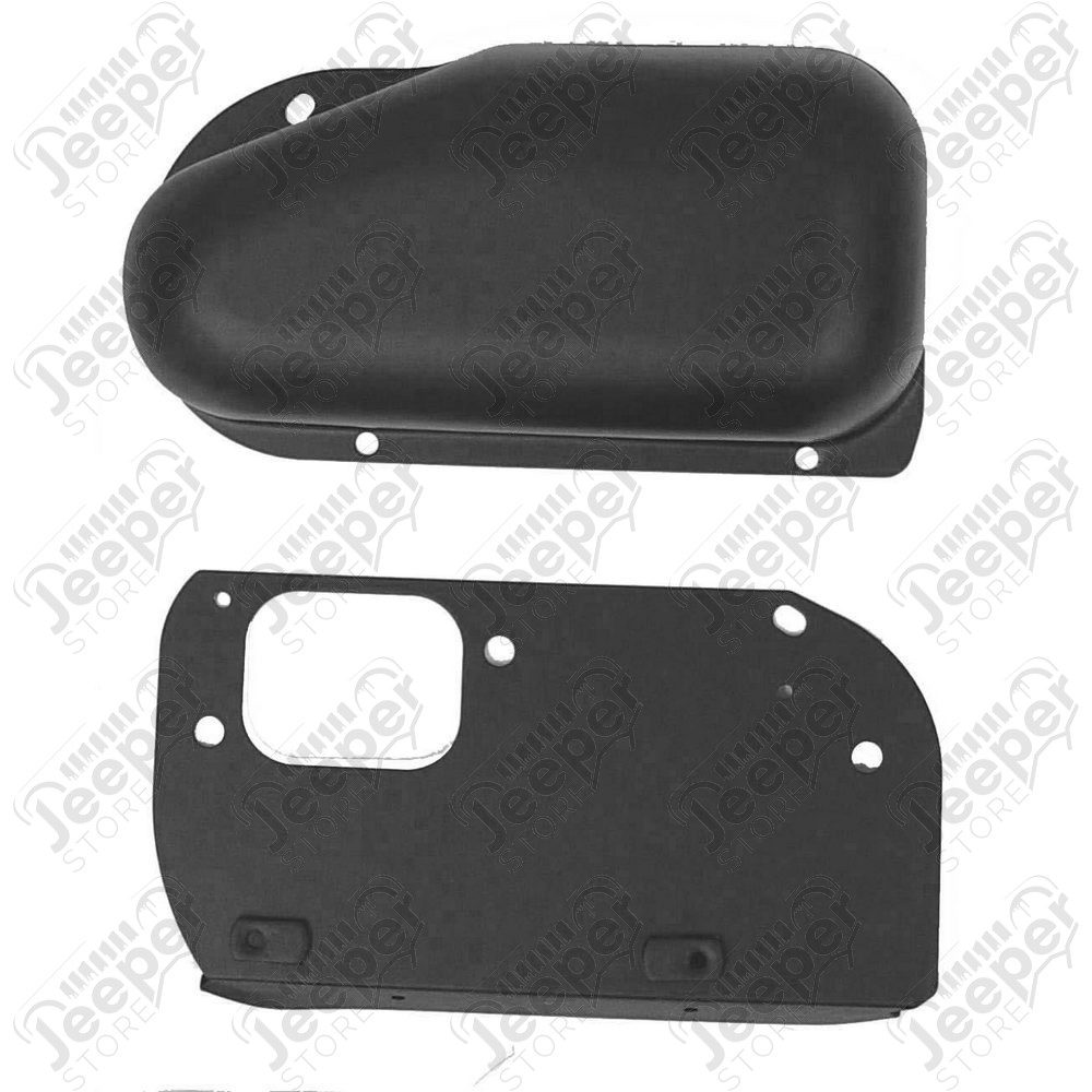 Enjoliveur de moteur d'essuie glace en acier noir Jeep CJ - 19135.01 / 5756806-BL