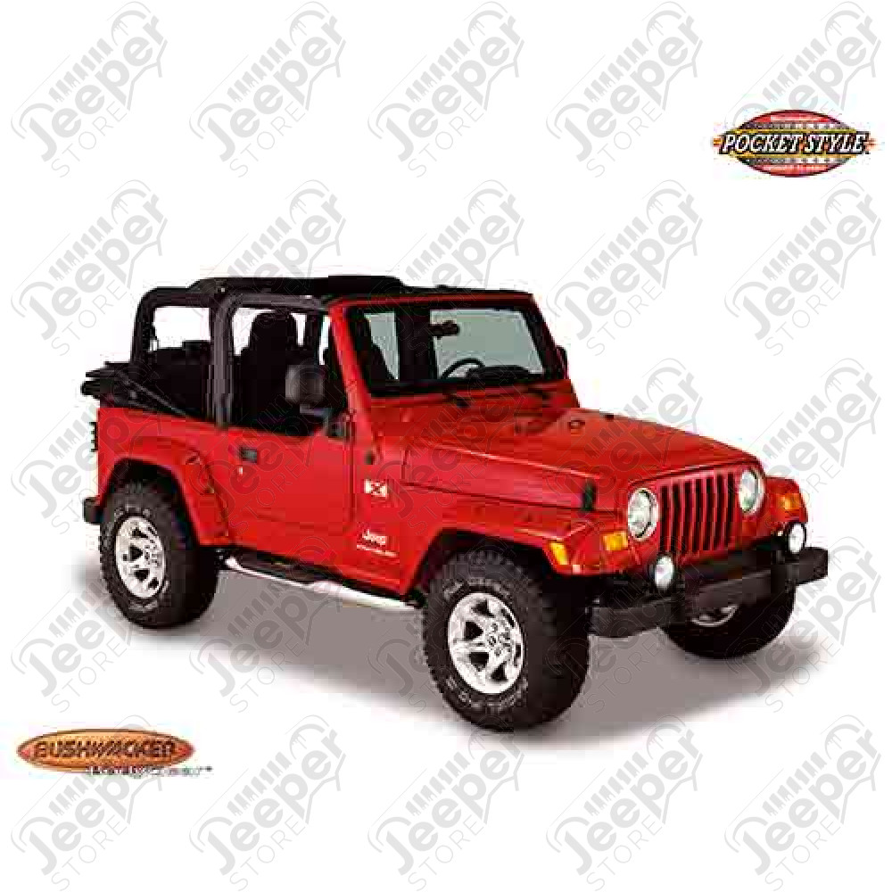 Kit de 4 Elargisseurs d'ailes BUSHWACKER (Pocket Style) Largeur: 12cm Jeep Wrangler TJ