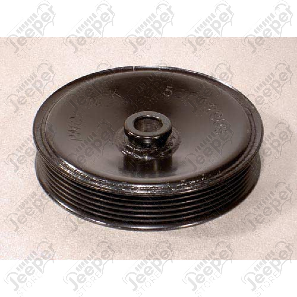 Poulie de direction assistée 2.5L et 4.0L essence (courroie plate - 133.5mm - 6 gorges) - 53002909 / 53010085 - Cherokee XJ Wrangler YJ Grand Cherokee ZJ