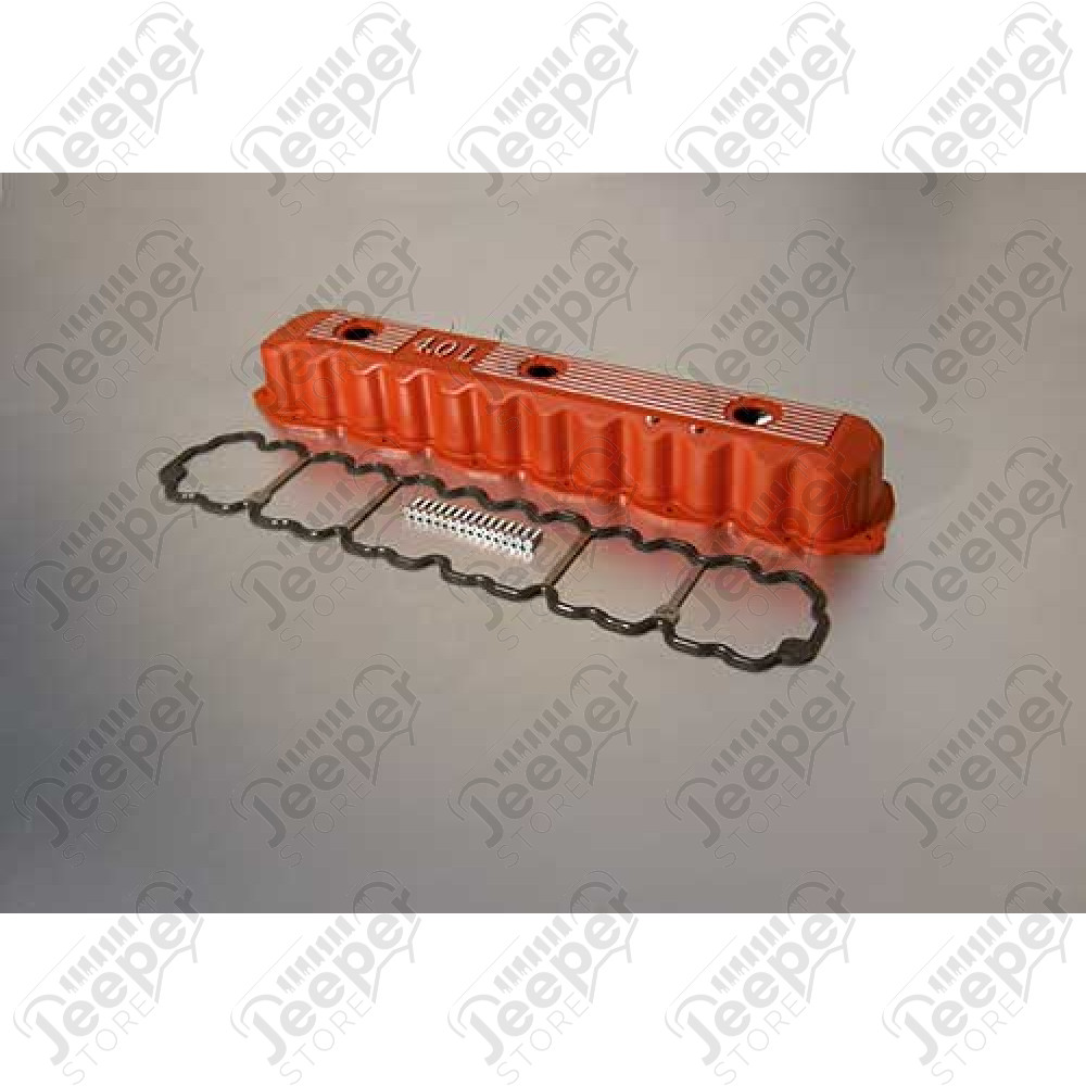 Cache culbuteur (couvre culasse) de couleur ROUGE pour 4.0L 6 cylindres essence pour moteur Jeep wrangler YJ => 1993 à 1995 wrangler TJ => 1996 à 2006 Cherokee XJ => 1993 à 2001 Grand Cherokee ZJ, ZG => 1993 à 1998 Grand Cherokee WJ, WG => 1999 à 2