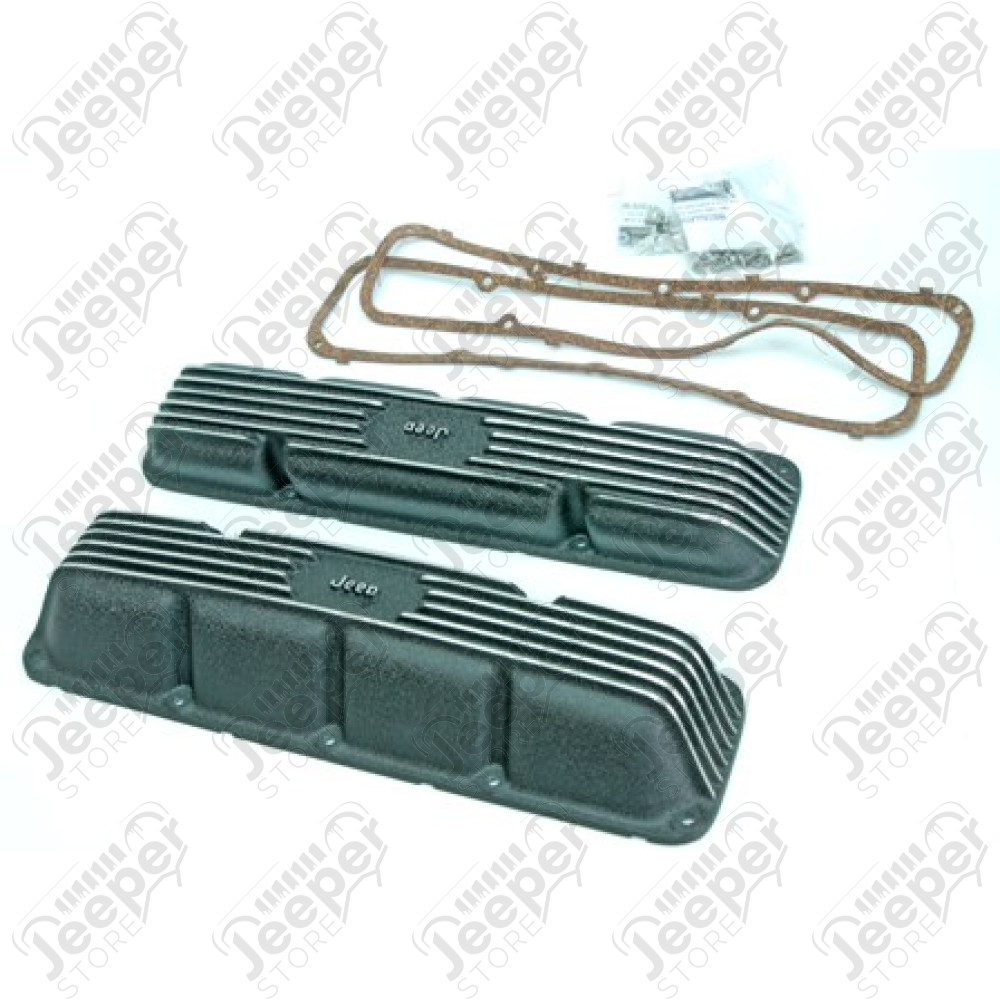 Kit de 2 caches culbuteurs Aluminium noir, moteur V8 AMC Jeep