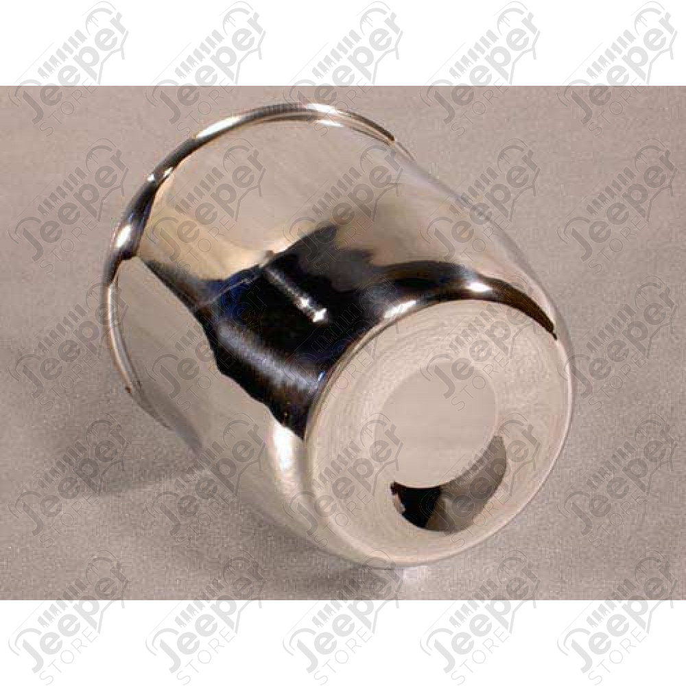 Cache moyeu de roue FERME (arrière) en acier chromé (diamètre 110mm) - Jeep CJ2, CJ3, CJ5, CJ6, CJ7, CJ8, Wagoneer SJ