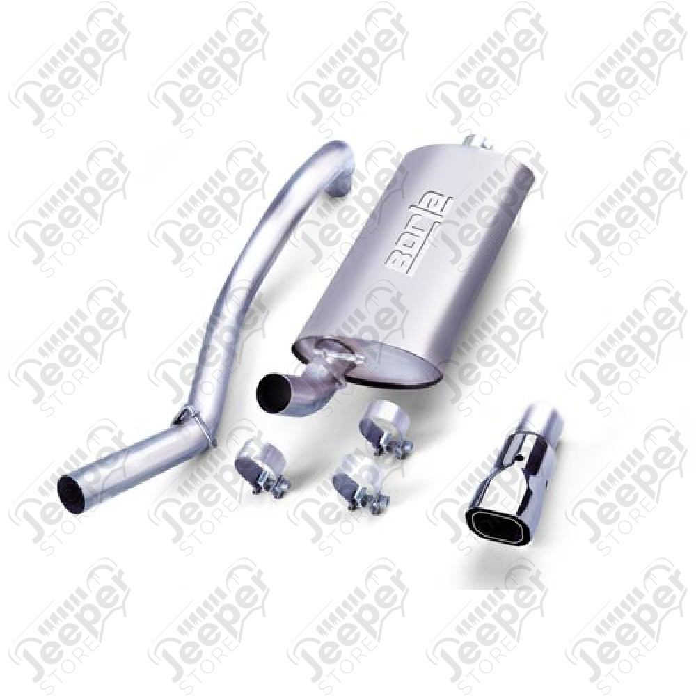 Silencieux BORLA avec tube de sortie, 2.5L et 4.0L Wrangler TJ