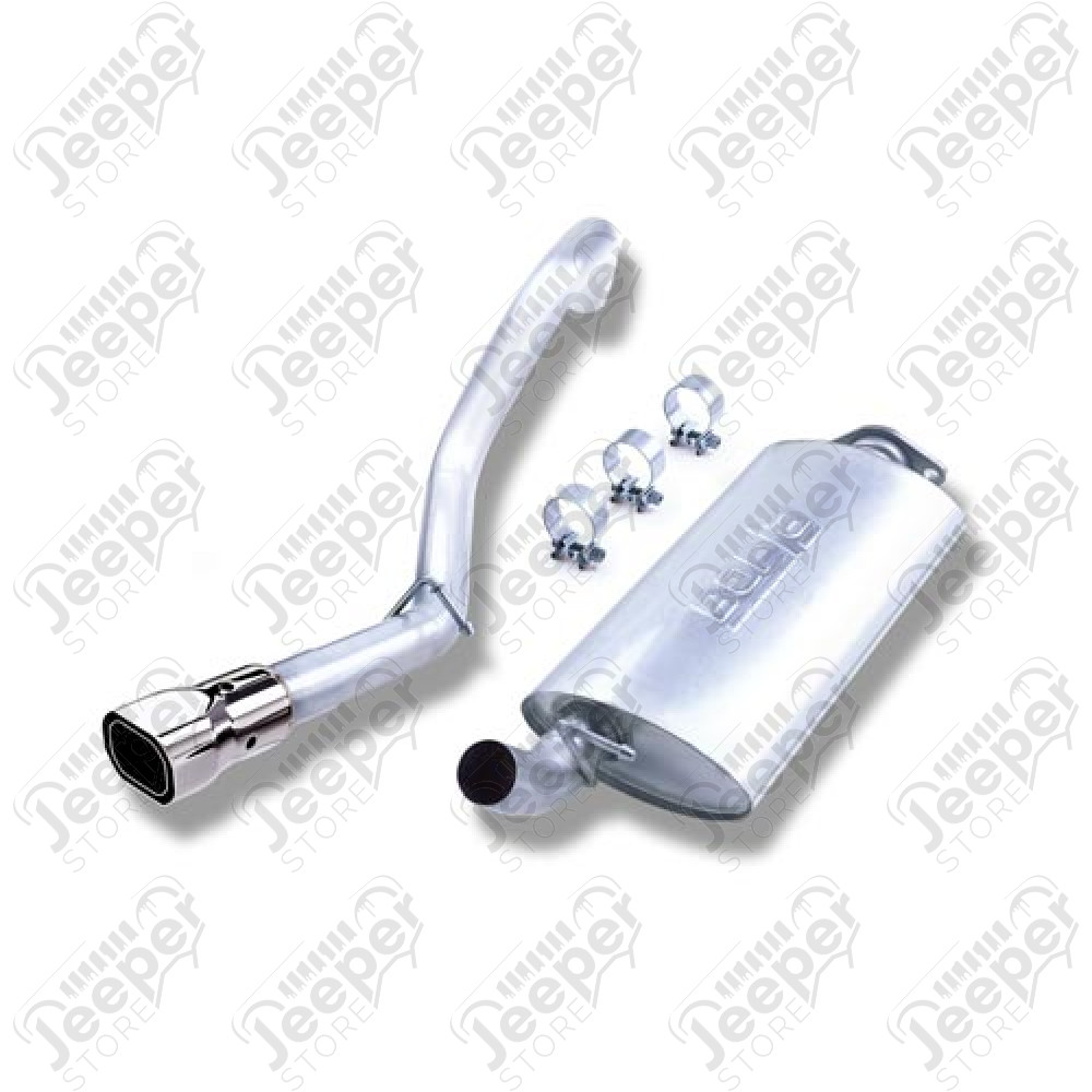 Silencieux BORLA avec tube de sortie, 2.5L et 4.0L Wrangler TJ