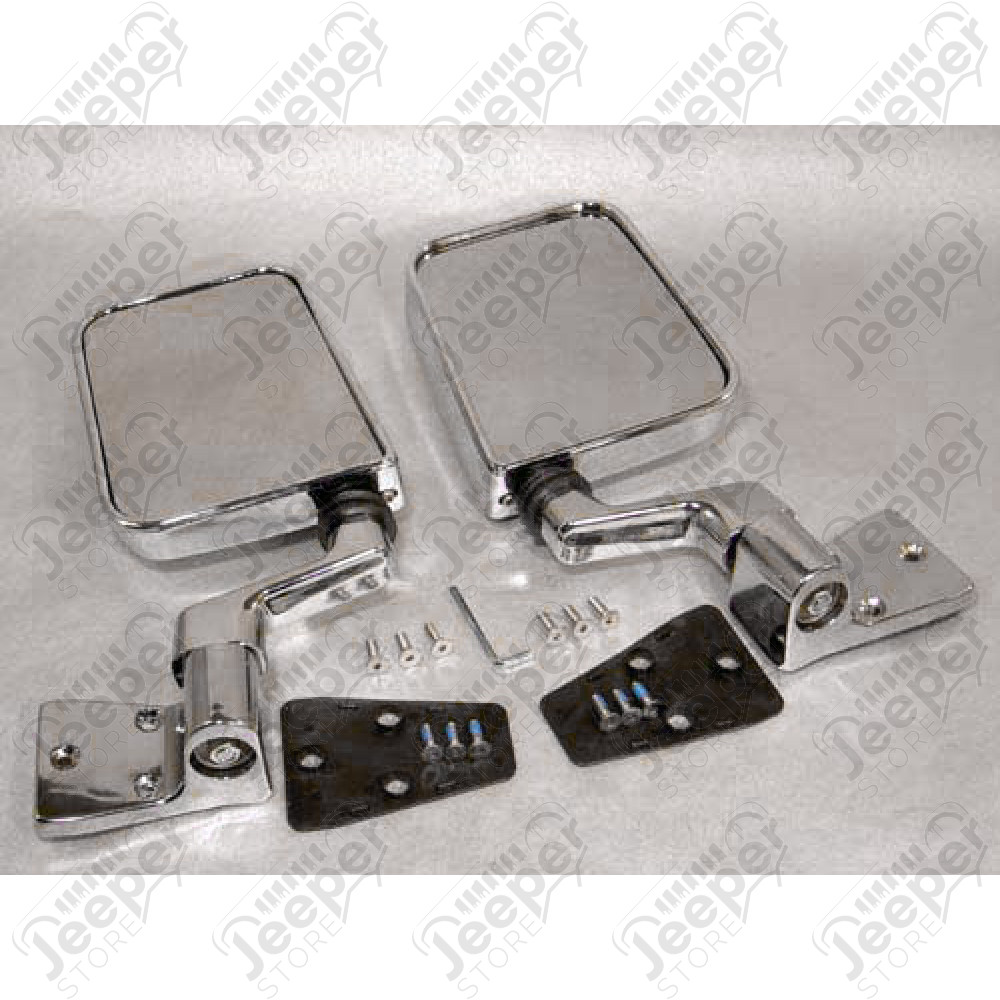 Kit de rétroviseurs extérieur chromé pour Jeep Wrangler YJ 