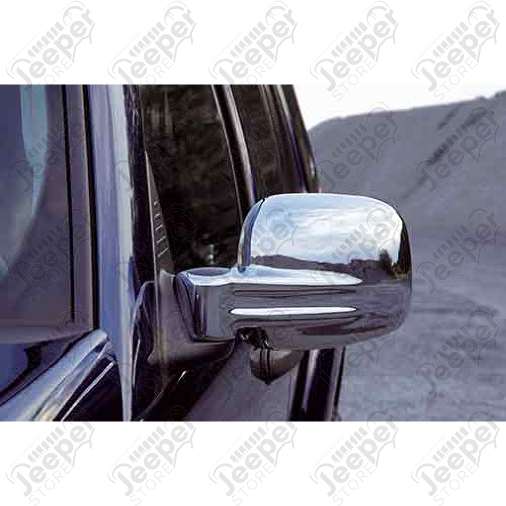 Kit enjoliveur de rétroviseurs, plastique chromé, Jeep Cherokee Liberty KJ