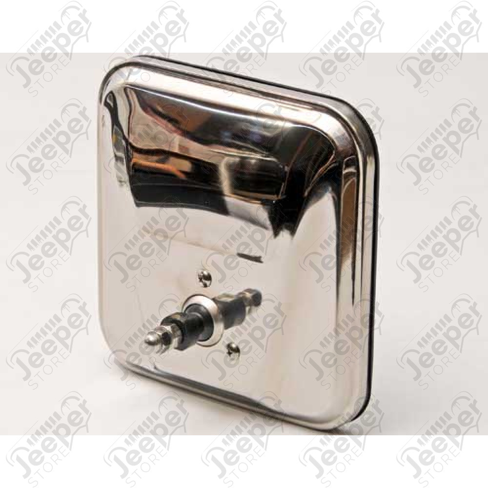 Rétroviseur de rechange (miroir seul) Acier / Inox Jeep CJ, Wrangler YJ, TJ 