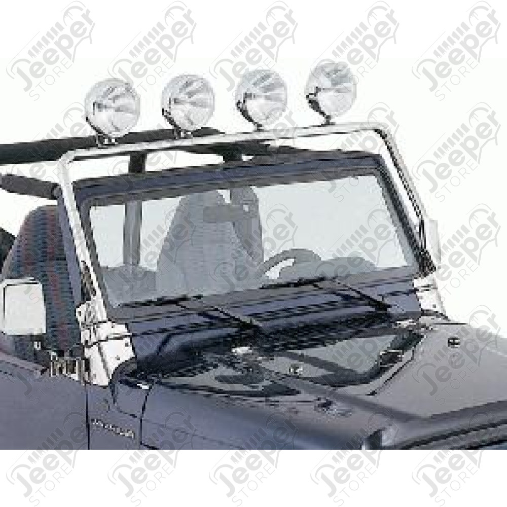 Rampe de lampes portées acier inox, Jee CJ, Wrangler YJ
