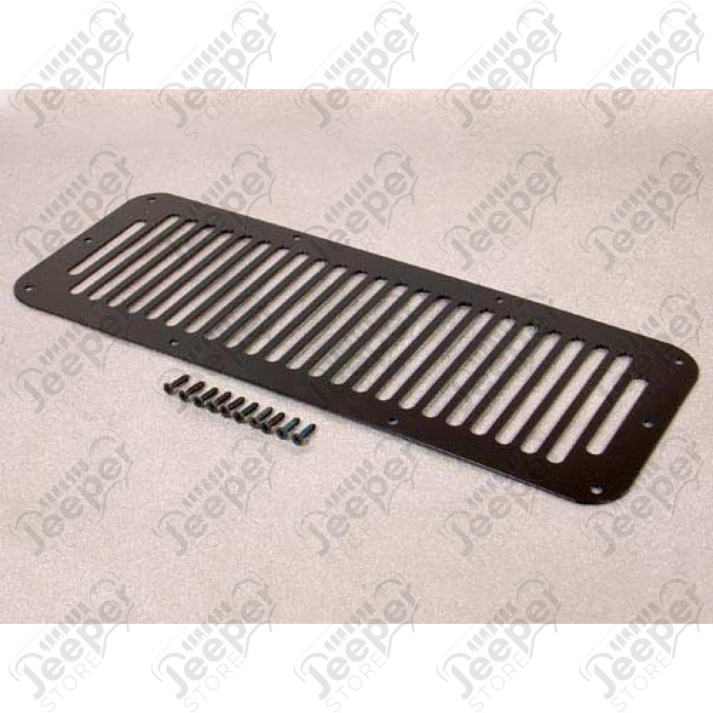 Grille d'aération capot moteur acier noir - Jeep CJ, Wrangler YJ - SH7606 / RT26008