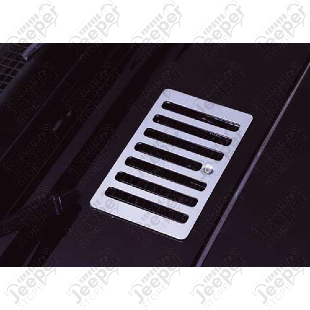 Grille d'aération capot moteur acier inox - Jeep Wrangler TJ