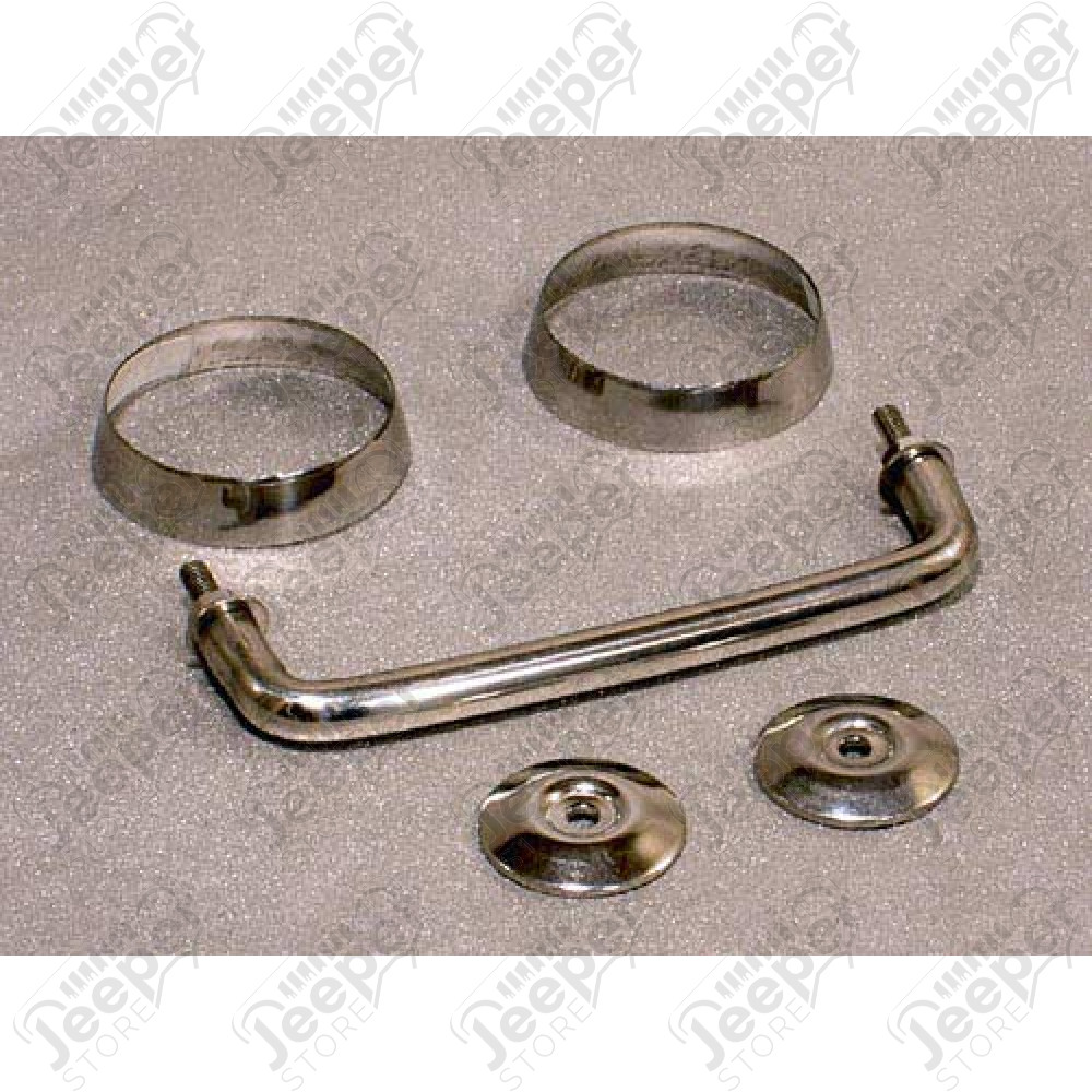 Kit crochets capot moteur acier, inox Jeep Wrangler TJ