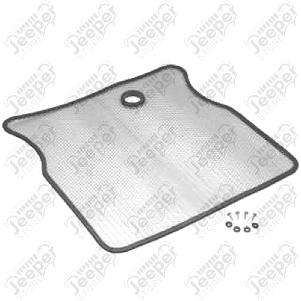Grille de protection de radiateur moteur en acier inox - Jeep CJ - 1523.01