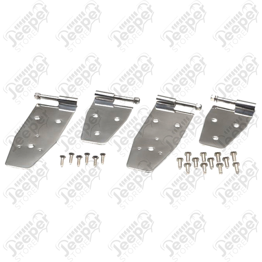 Kit de charnières de porte acier inox (pour porte pleine) - Jeep Wrangler YJ - SH7496
