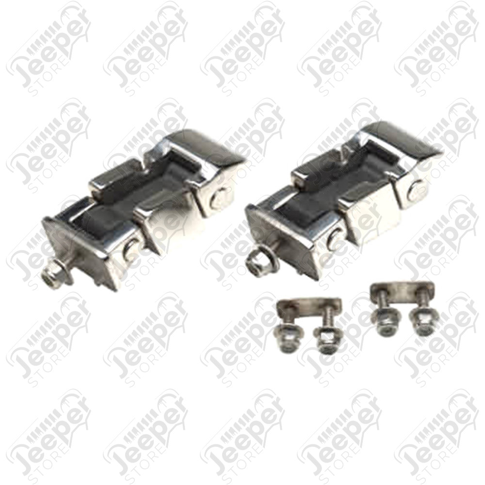 Kit d'attache-capots en acier inox brillant Jeep Wrangler TJ