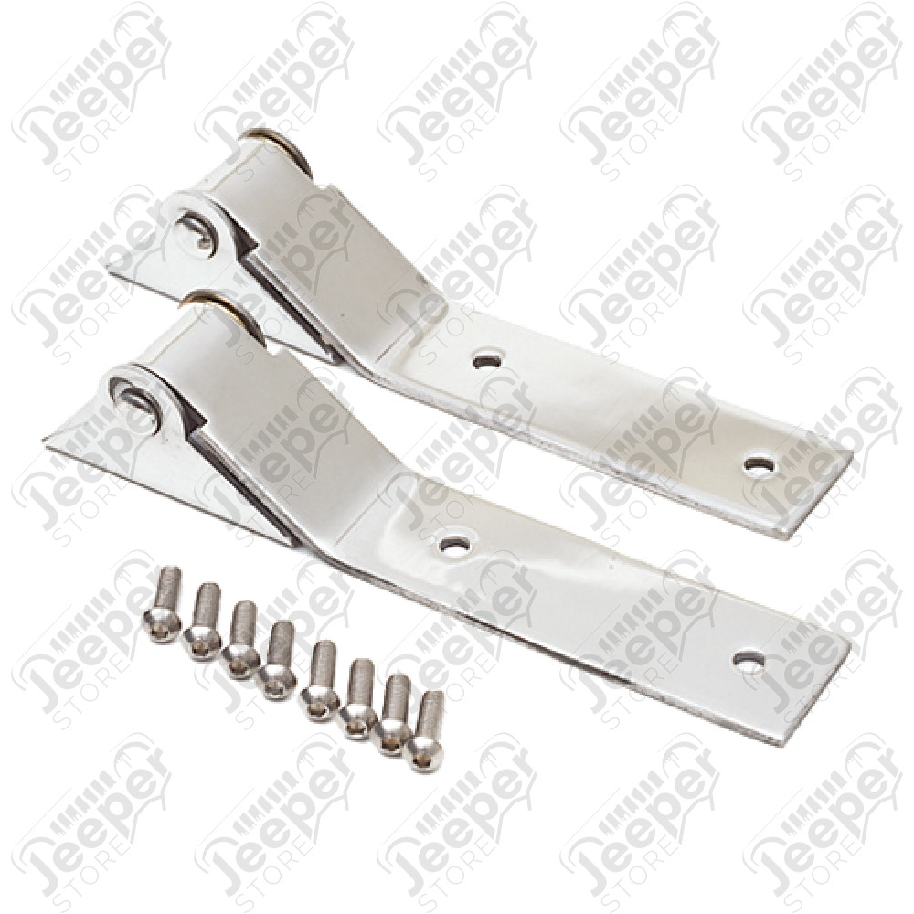 Kit de 2 charnières de ridelle de coffre en acier inox pour Jeep Wrangler YJ