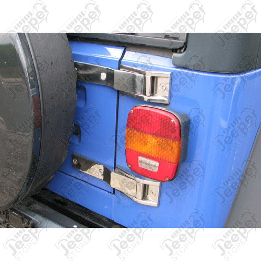 Kit de charnières de ridelle de coffre en acier inox, version renforcée, Jeep Wrangler TJ