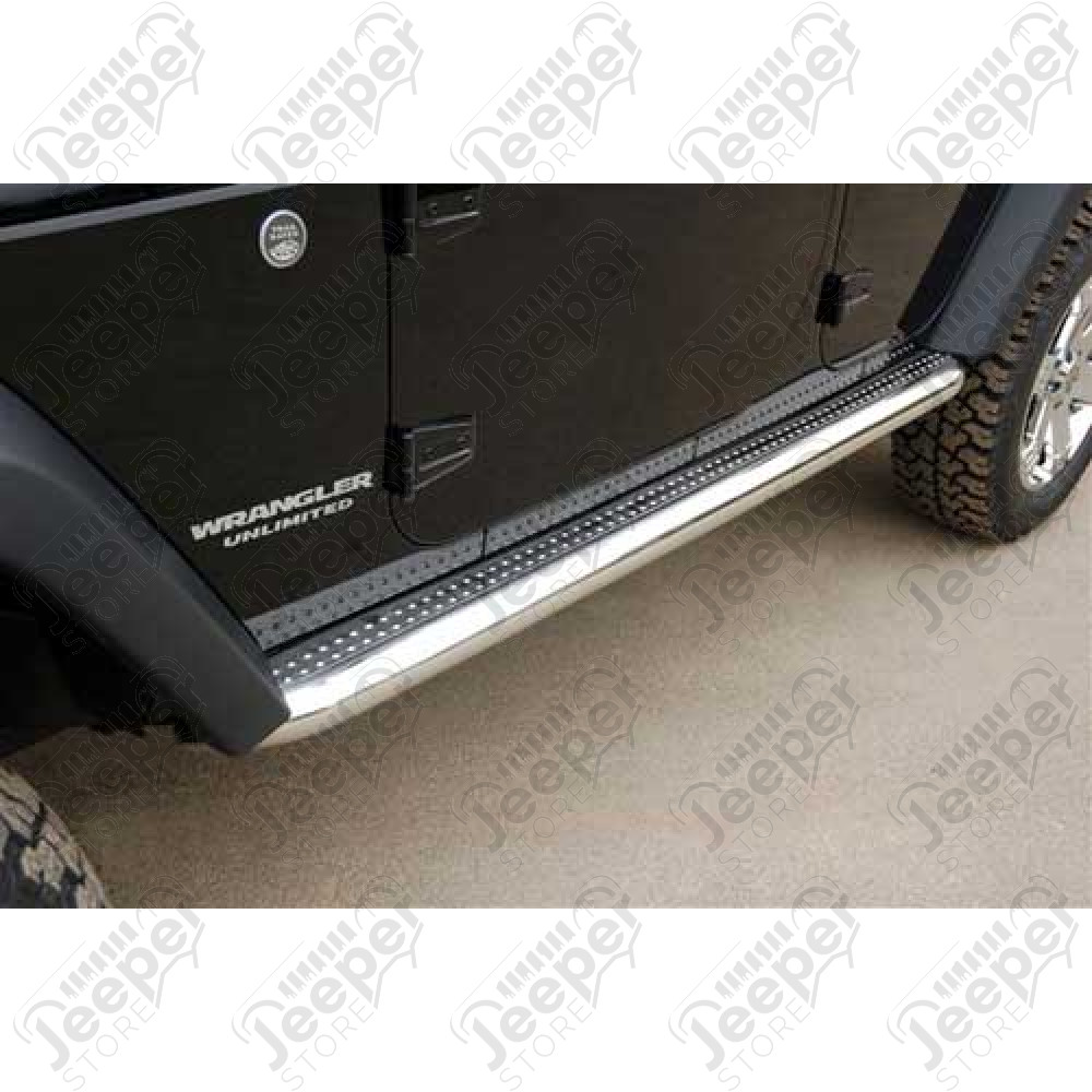 Kit marches pieds INOX avec plateau, pour Wrangler JK, 2 portes diametre 75mm