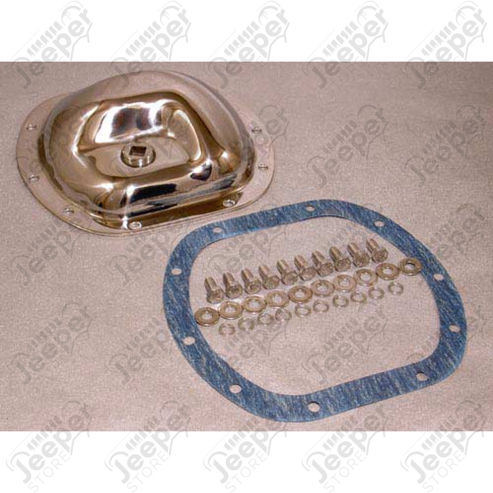 Couvercle de différentiel avant en acier inox chromé Dana 30, YJ, TJ, JK, XJ, ZJ, WJ, ...