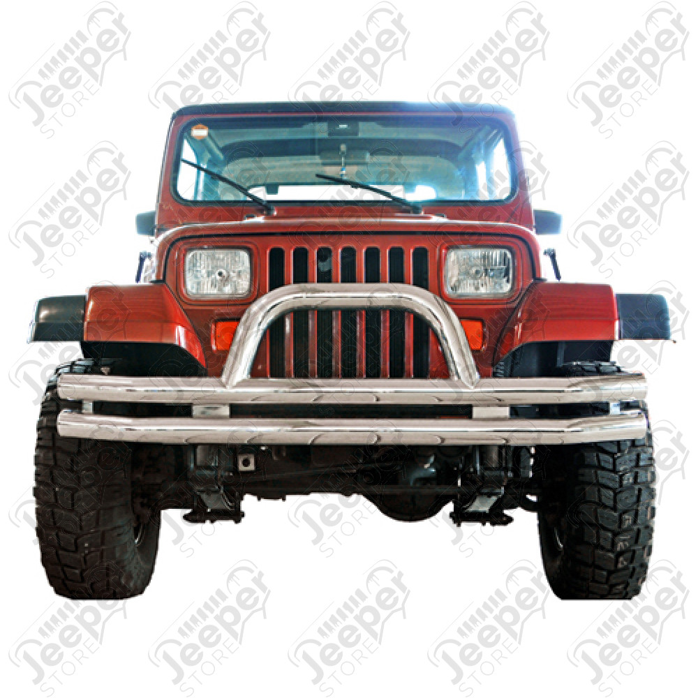 Pare buffles avant (Pare chocs) acier inox Jeep CJ7, CJ8