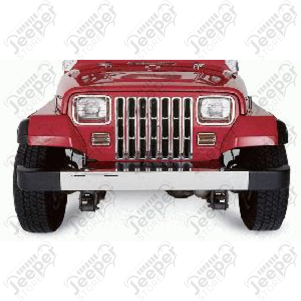 Enjoliveur de pare chocs avant acier / inox pour Jeep CJ5, CJ7, CJ8. - 1543.02 / 7448-OMI / 1543.04 / RT34024 / 11107.03