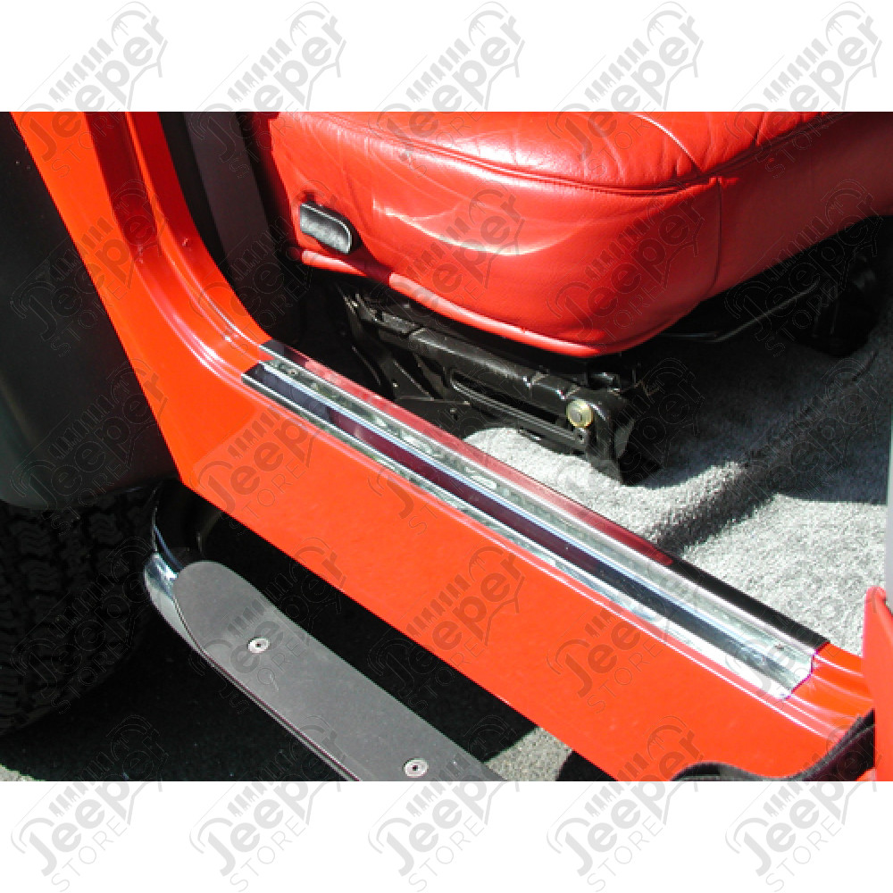 Kit protections de seuil de porte en acier / inox pour Jeep Wrangler TJ
