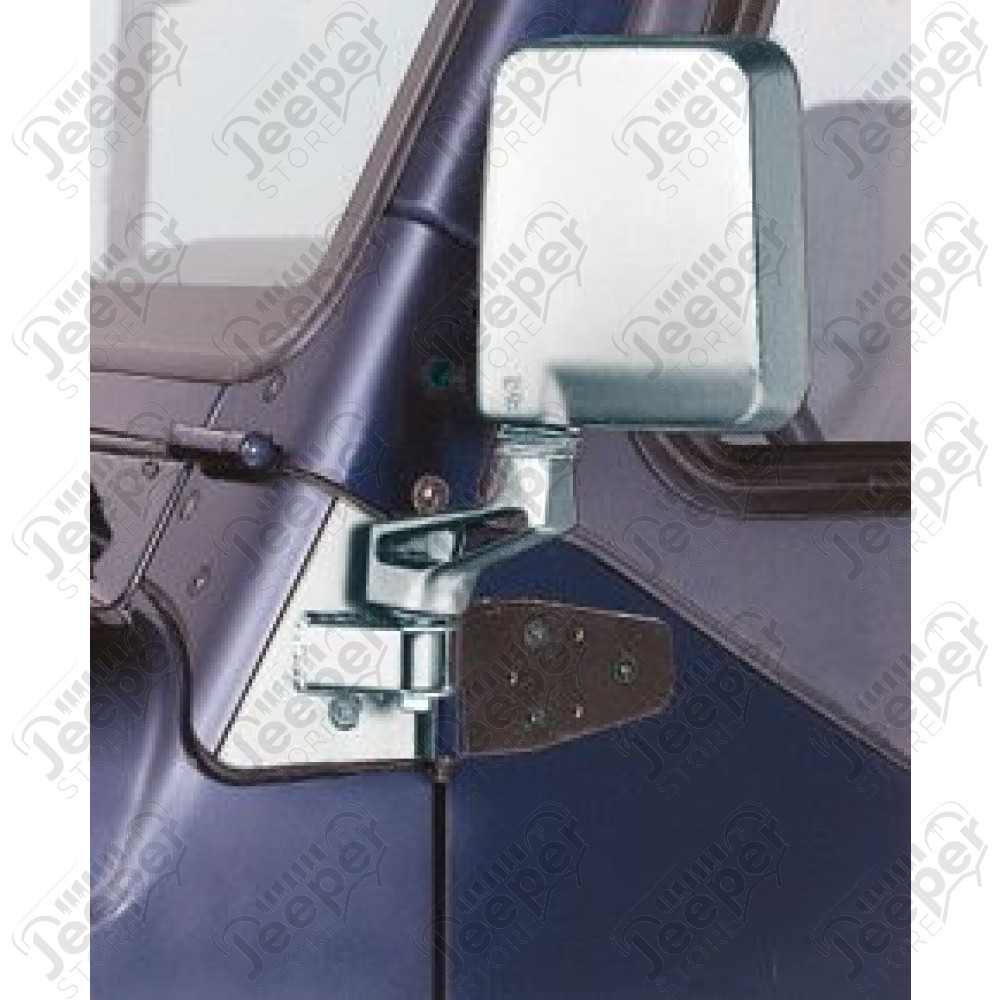 Kit de supports de rétroviseur, acier inox, Wrangler TJ