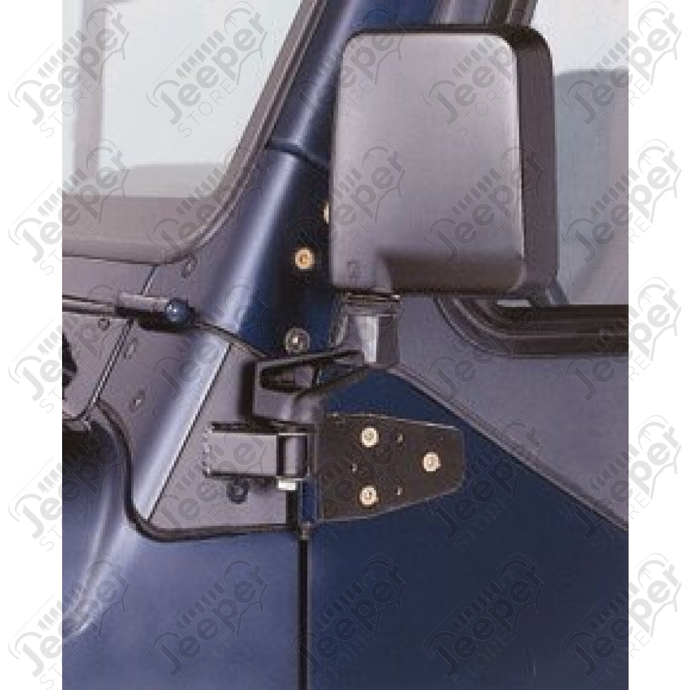Kit de supports de rétroviseur - Finition : noir - Jeep Wrangler TJ