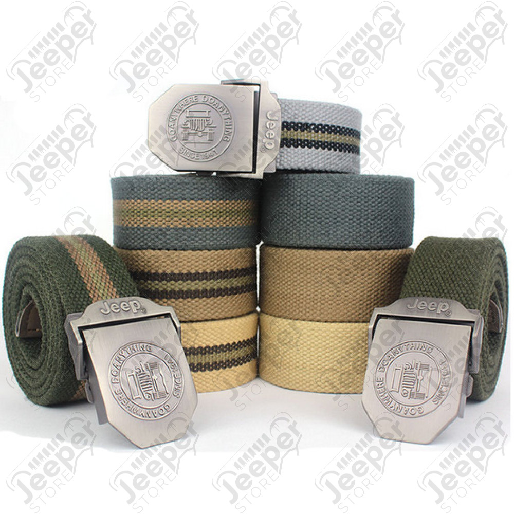 Ceinture homme Jeep verte (140cm de long)