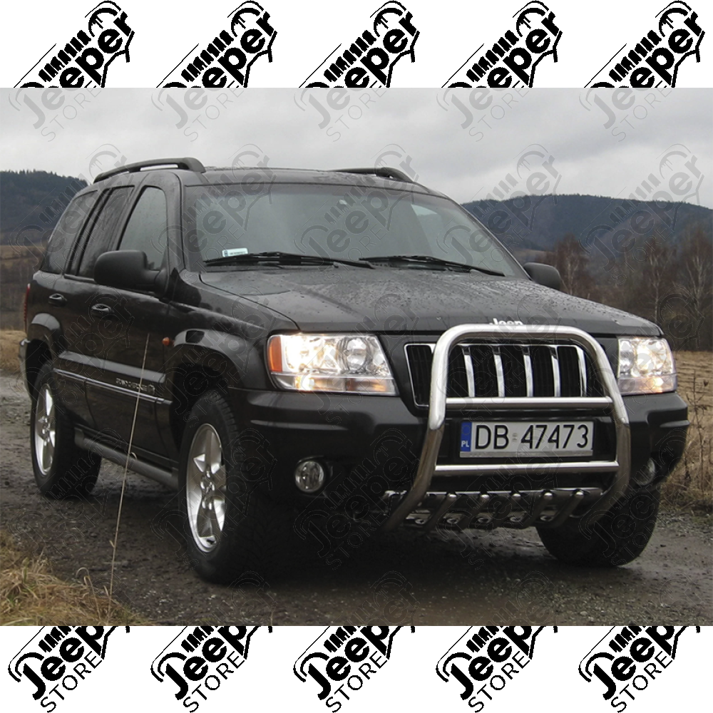 JG.JE54-1WG Pare buffles acier inox (double barres) pour Jeep Grand Cherokee WJ, WG