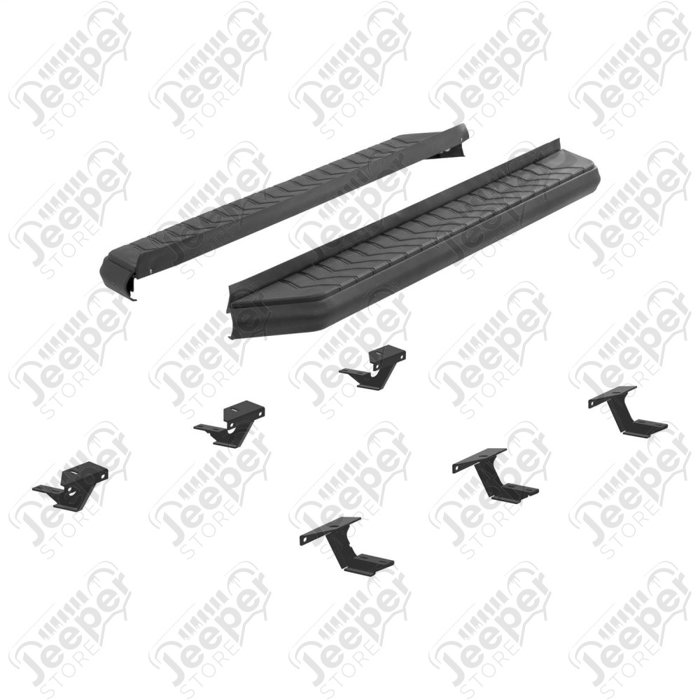 Kit de marches pieds noir avec plateau anti-dérapant pour Jeep Grand Cherokee WK2