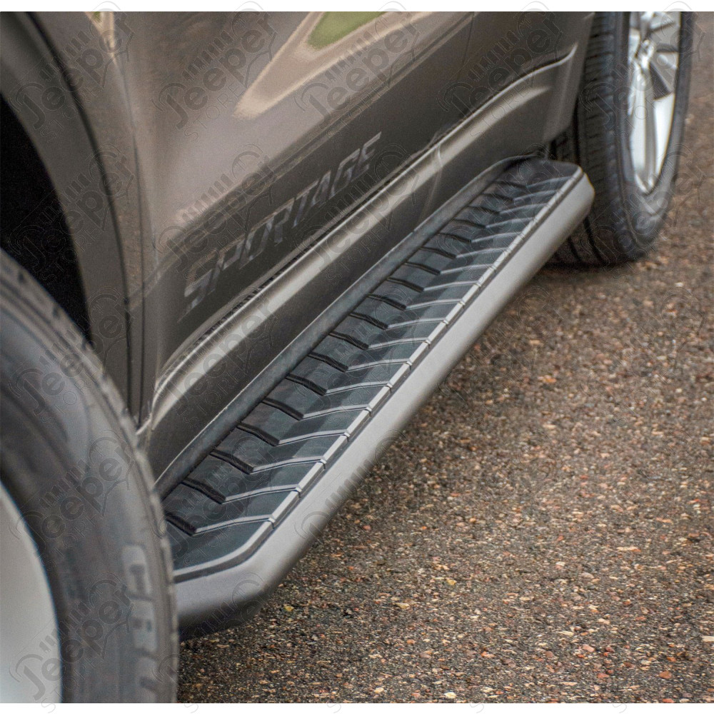 Kit de marches pieds avec plateaux noir en acier et aluminium pour Jeep Renegade BU - 2061023