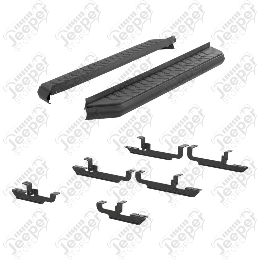 Kit de marches pieds avec plateaux noir en acier et aluminium pour Jeep Renegade BU - 2061023
