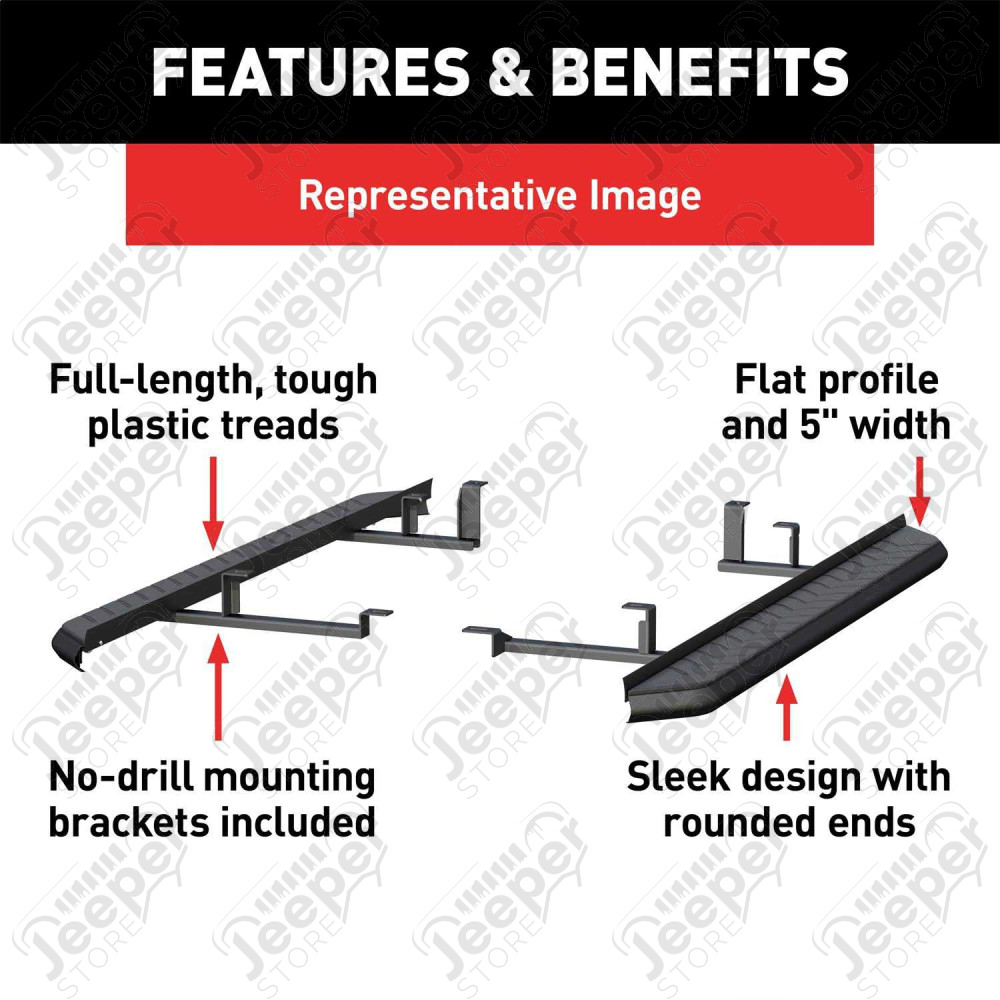 Kit marche pieds en aluminium et plastique - Jeep Renegade BU / BV - 2061023