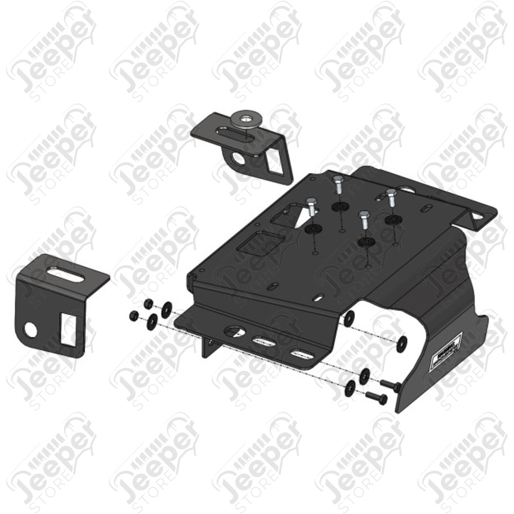 Kit montage compresseur ARB sous sieges avant gauche conducteur - Jeep Wrangler JK Unlimited (4 portes)