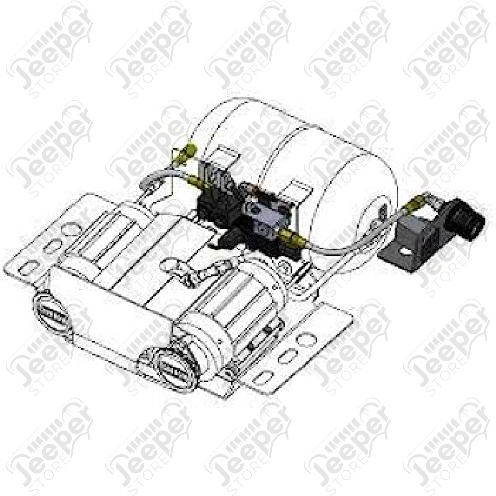 Kit montage compresseur ARB sous sieges avant gauche conducteur - Jeep Wrangler JK Unlimited (4 portes)
