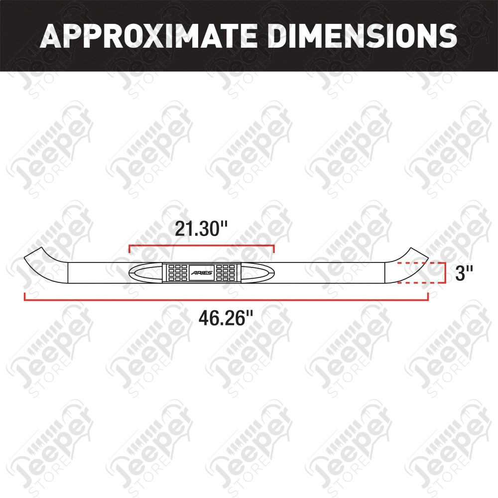 Kit marchepieds tubulaire noir avec plateau anti-dérapant pour Jeep Wrangler YJ et TJ - B8625 / 8625B / 11591.03 / RT26015 / RT26016 / 11590.04 / 11590.03 / 11504.04 / 35600