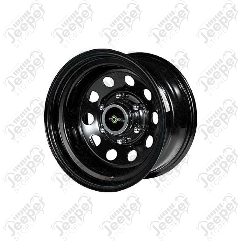 Jante Modular Acier Black 8x16 / 5x114.3 / ET: 0 - Jante 4x4 acier 16 pouces - 435BK