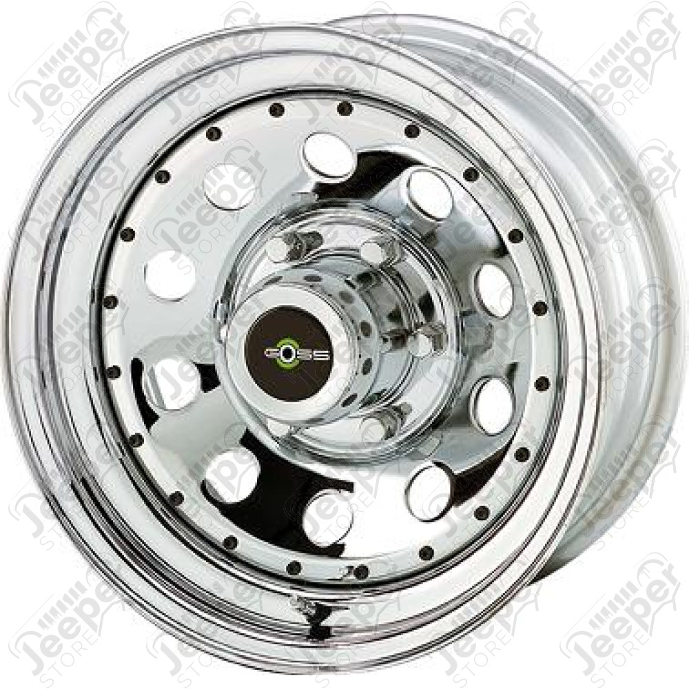 Jante Modular Acier Chromé 7x15 / 5x139.7 / ET: -6 - Jeep MB, CJ, SJ - 402CH / RA402CH