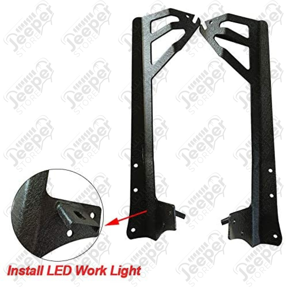 Rampe de lampe portée pour barre de LED 50" + fixations en bas pour projecteurs Jeep Wrangler JK