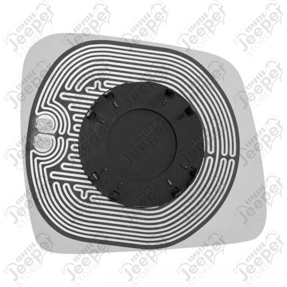 Glace de rétroviseur gauche (avec dégivrage) 149x169mm pour Jeep Grand Cherokee WL, WK2