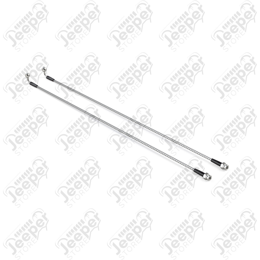JL / JT: 33” Stainless-Steel Braided Brake Line Kit – Rear