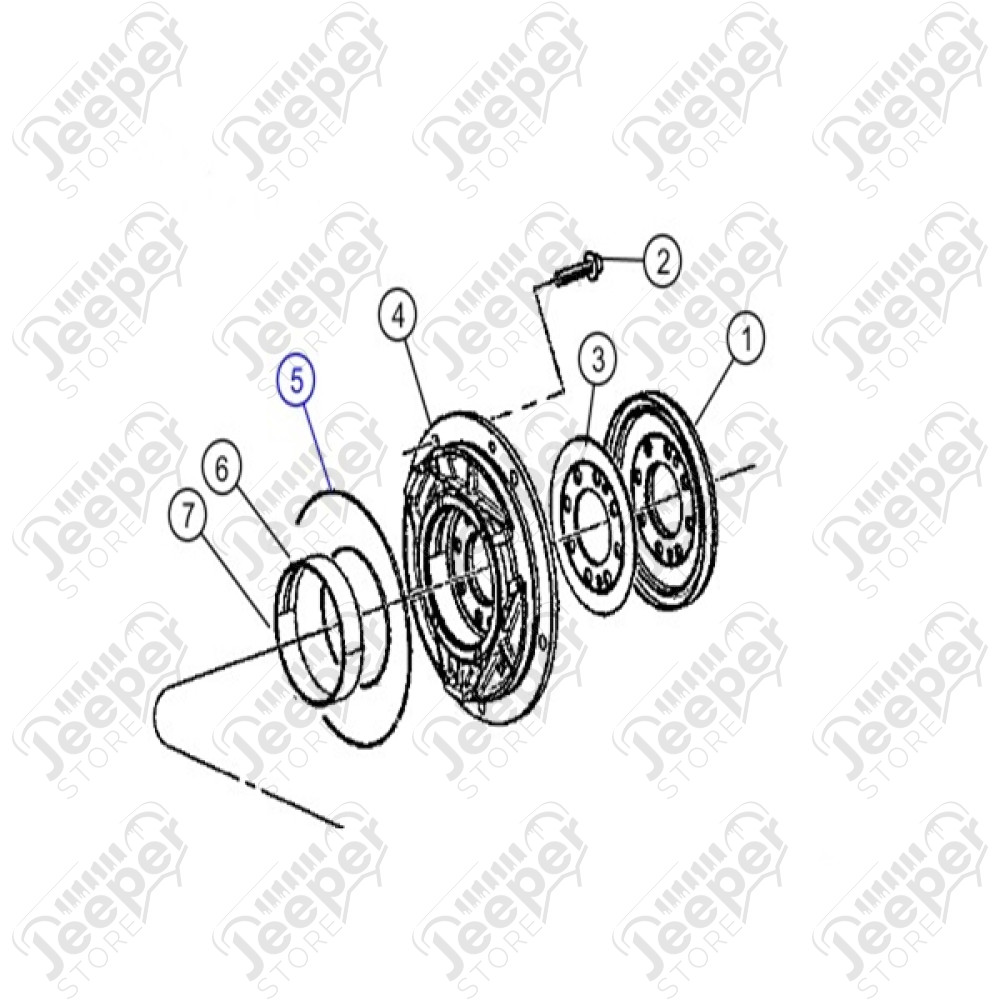 Joint torique sur vilebrequin (grand) 2.5L TD et 3.1L TD pour Jeep Cherokee XJ, Grand Cherokee ZJ, ZG, WJ, WG