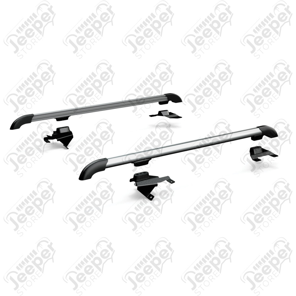 JK 4dr: Nebo Roof Rack Main Rail Kit – Silver