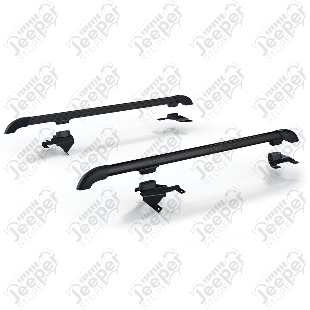 JK 4dr: Nebo Roof Rack Main Rail Kit – Black