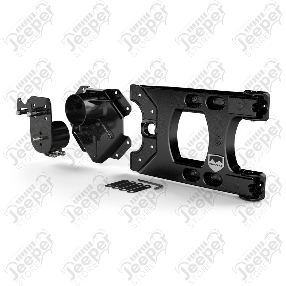 JK: Alpha HD Hinged Spare Tire Carrier & Adjustable Spare Tire Mount Kit – 5x5”