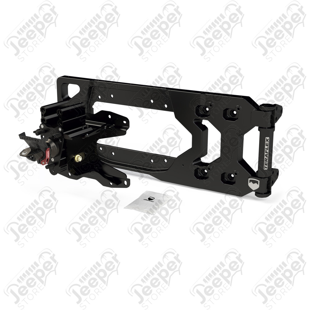 JL: Alpha HD Hinged Spare Tire Carrier & Adjustable Spare Tire Mount Kit (5x5”)