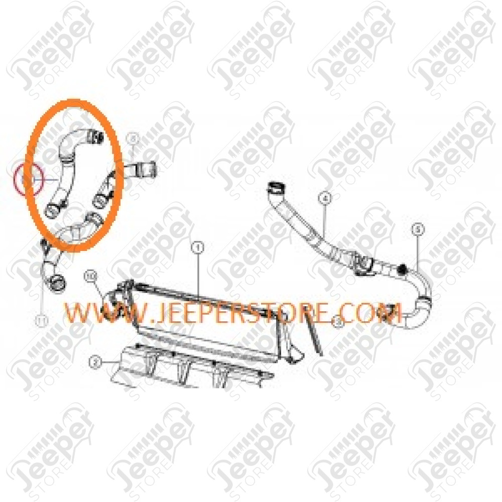 Durite de turbo 2.0L CRD Jeep Patriot MK