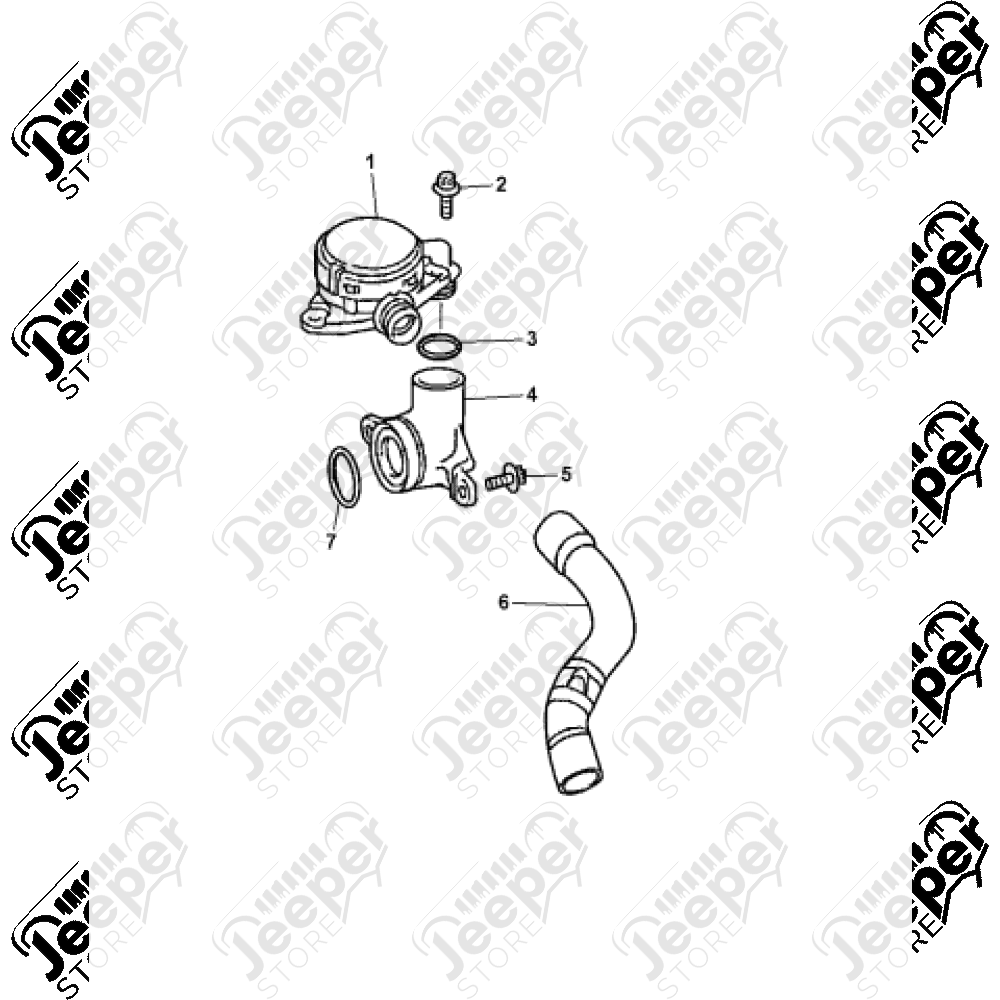 Reniflard moteur (valve PCV) pour 3.0L CRD Jeep Grand Cherokee WH, WK