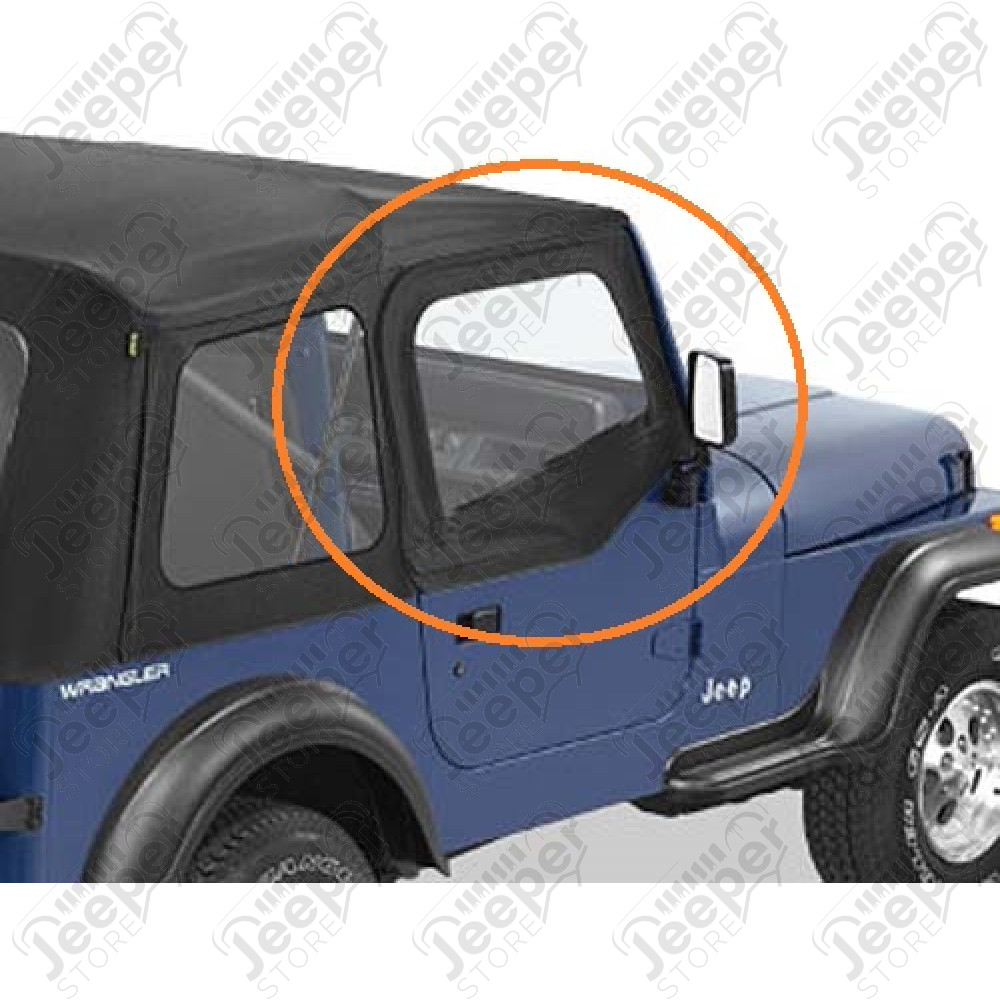Fenêtres amovibles pour demi-porte - Couleur : Black Crush - Jeep CJ, Jeep Wrangler YJ - 51780-01