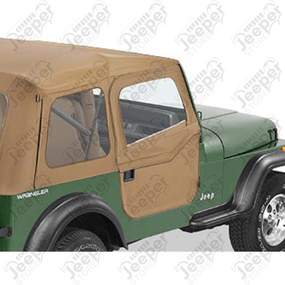 Demi portes en toile en deux parties séparables, Couleur: Spice, Jeep CJ7 , Wrangler YJ